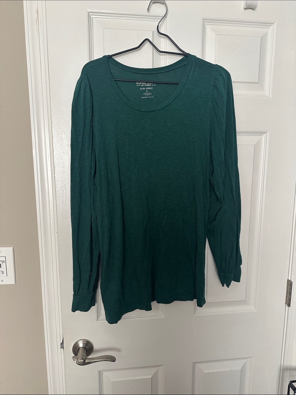 torrid Forest Green Long Sleeve Crewneck Top